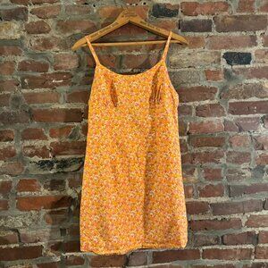 Wild Fable Orange Floral Summer Mini Dress